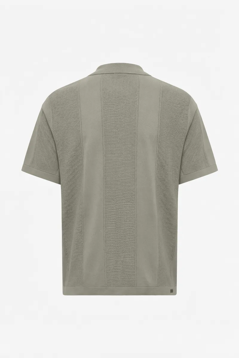 Gebreide Buttonless Polo | Bruin